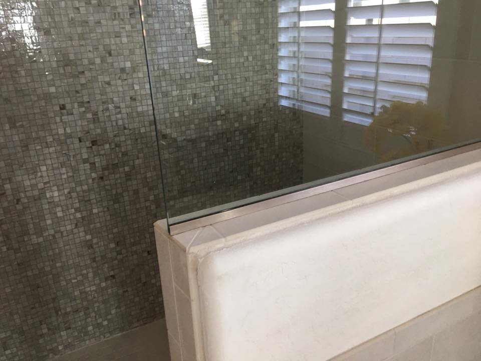 Precision glass and tile craftsmanship detail